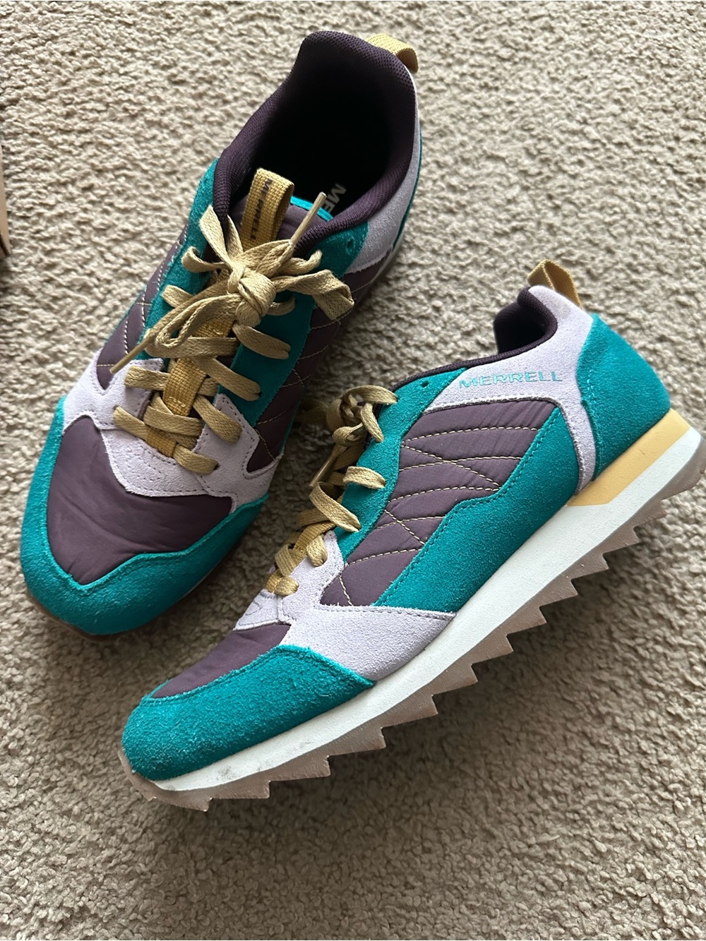 Merrell Teal and Purple Retro Runner - Picture 3 of 5